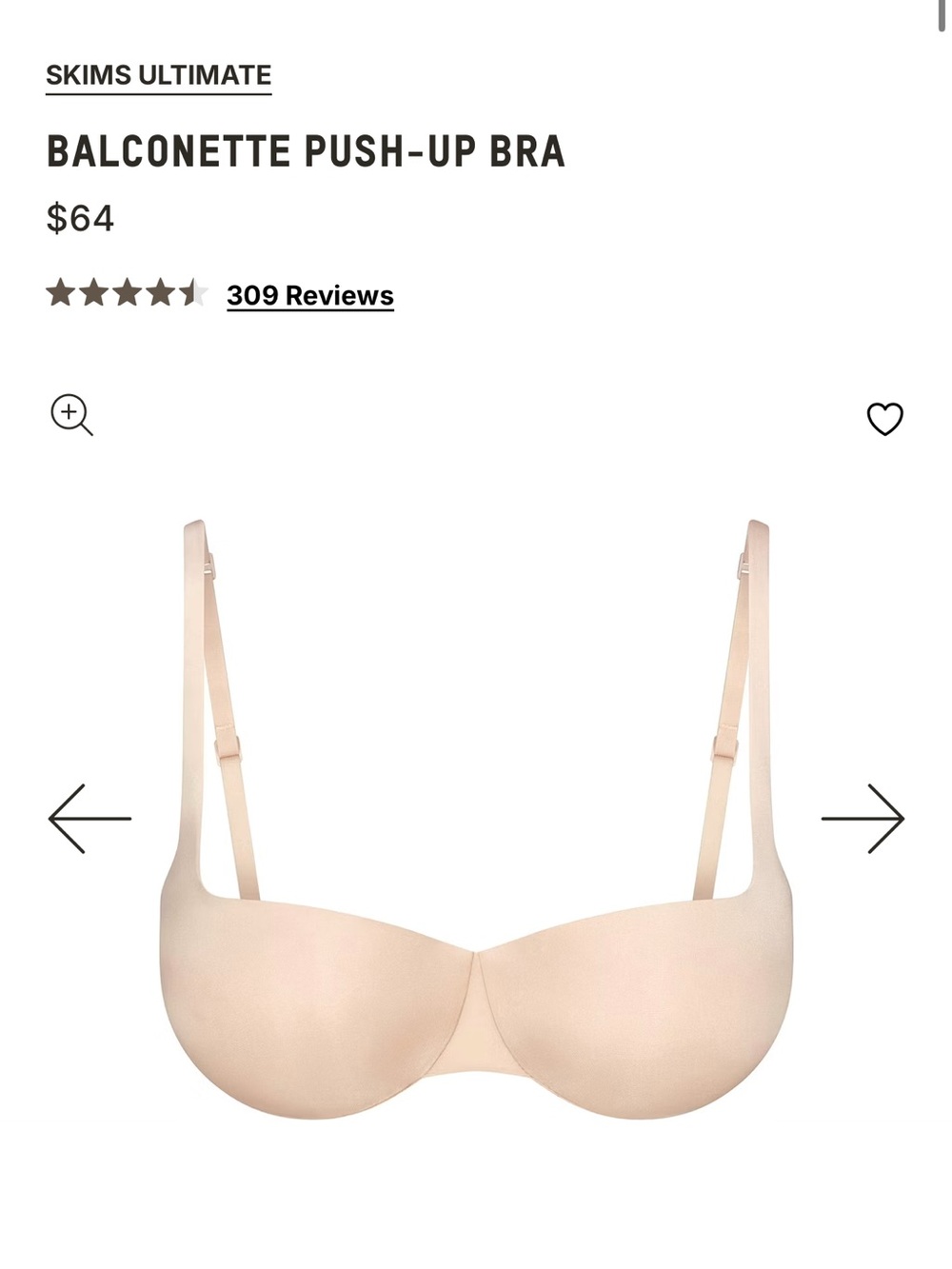 SKIMS ULTIMATE BALCONETTE PUSH-UP BRA | SAND SAND / 34 D